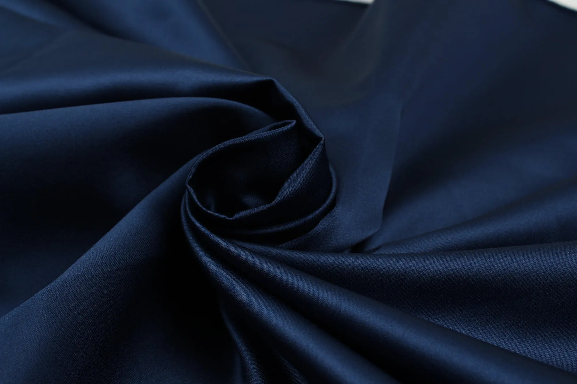 Blue Polyester Satin for Dresses - Silky Look