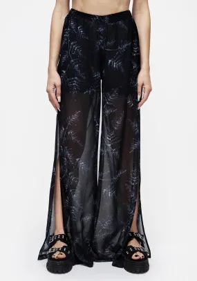 Bracken Sheer Chiffon Wide Leg Trousers