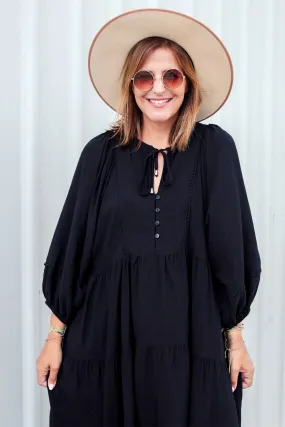 Classic Boho Dress - Black