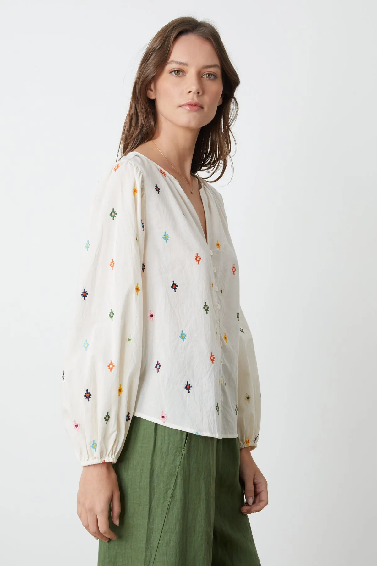 ELIZABETH EMBROIDERED BOHO TOP