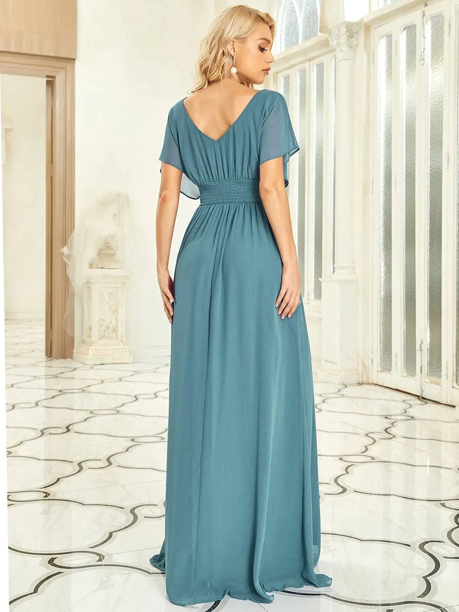 Ever-Pretty - A-Line Empire Waist Evening Dresses For Women: Dark Green / 24