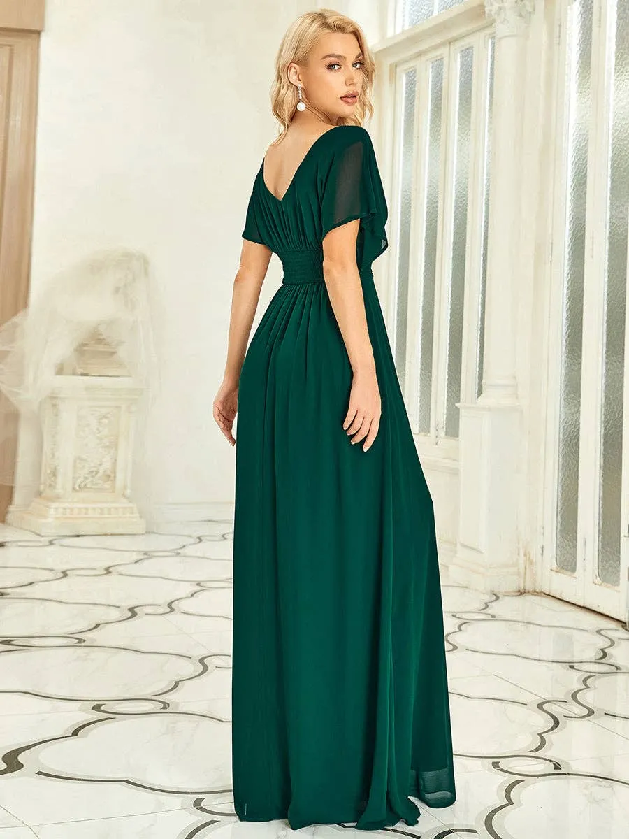 Ever-Pretty - A-Line Empire Waist Evening Dresses For Women: Dark Green / 24