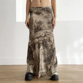 Fairy Grunge Forest Maxi Skirt