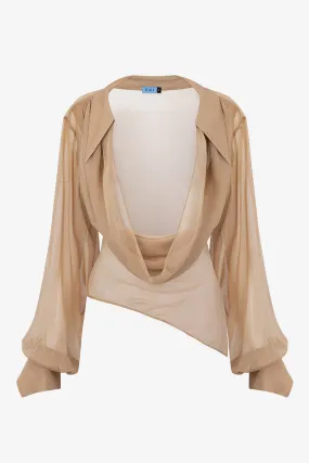 Fera Chiffon Overlay Blouse