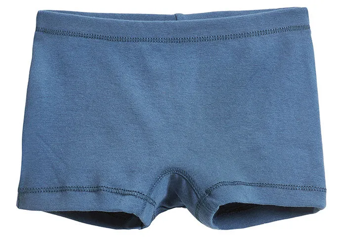 Girls Cotton "Boy Shorts" Underwear | Denim Blue