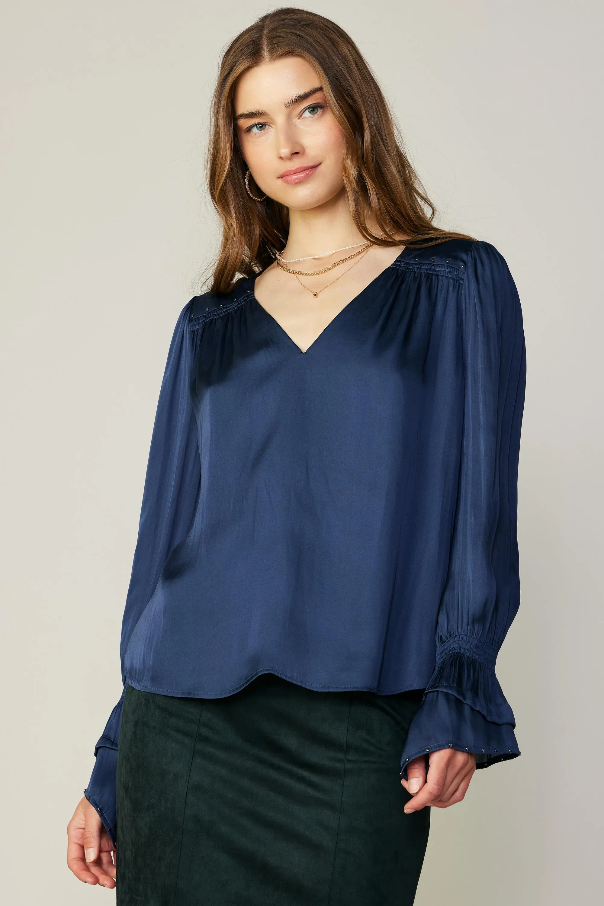 Layered Cuff Blouse