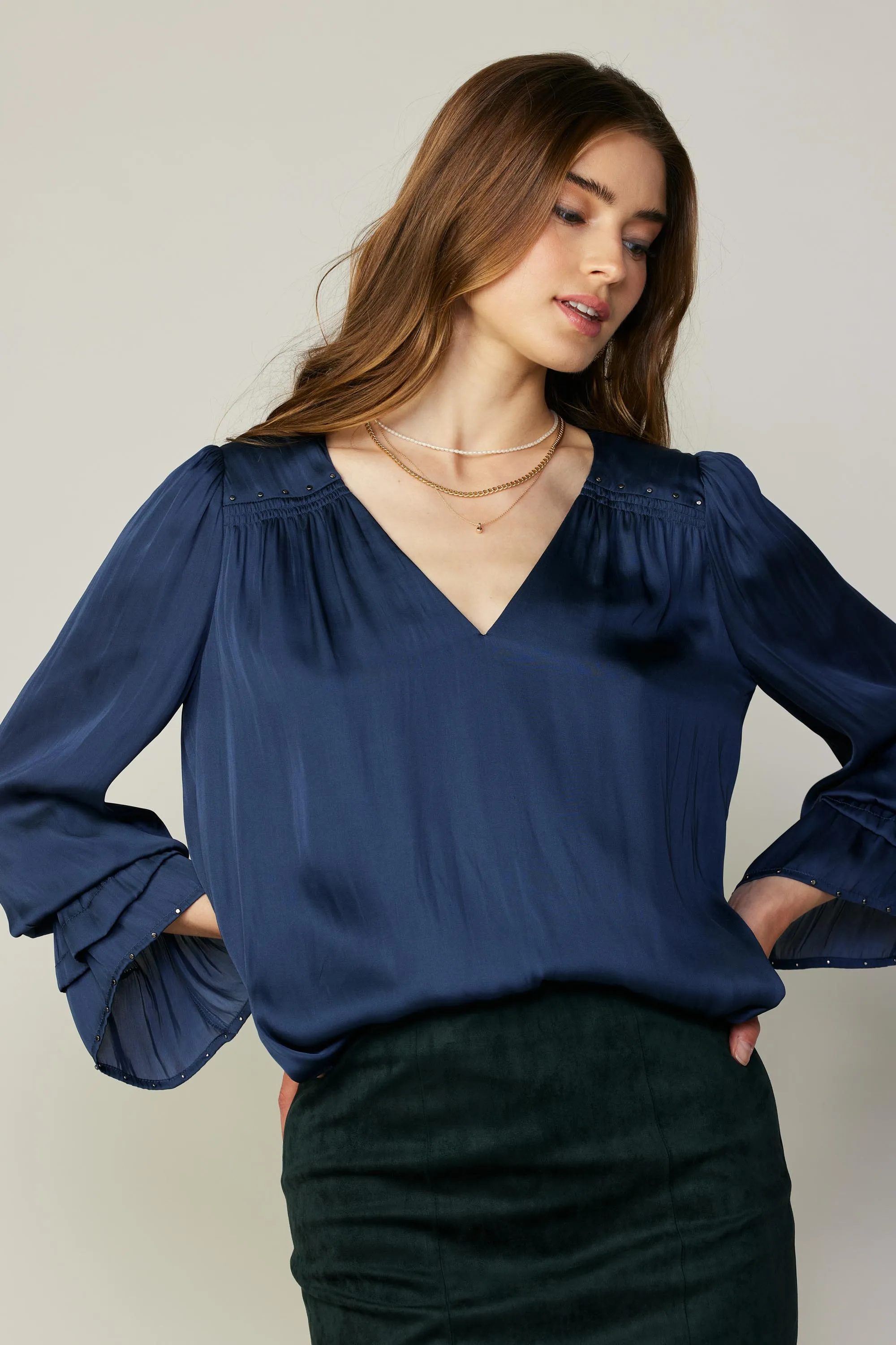 Layered Cuff Blouse