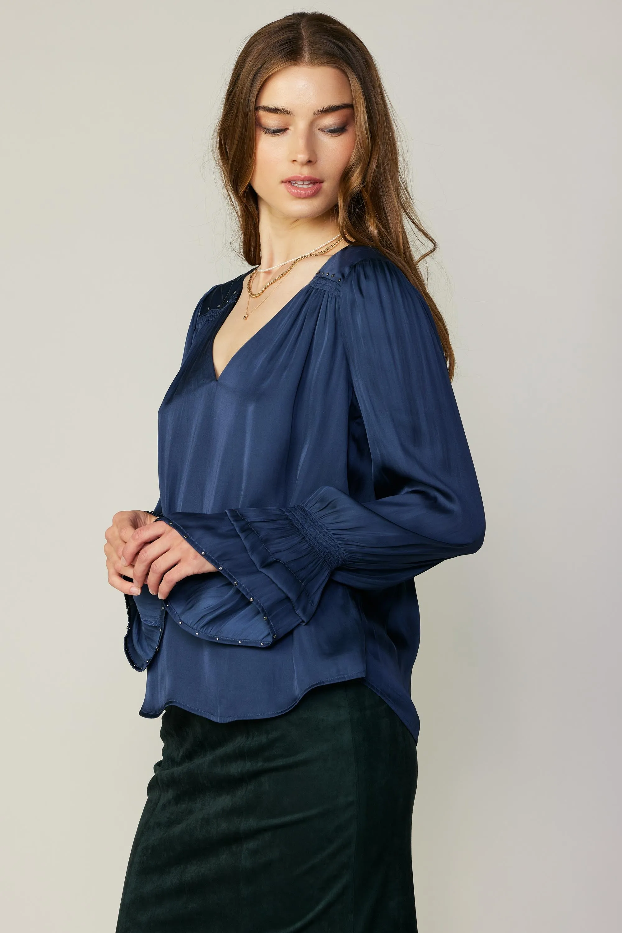 Layered Cuff Blouse