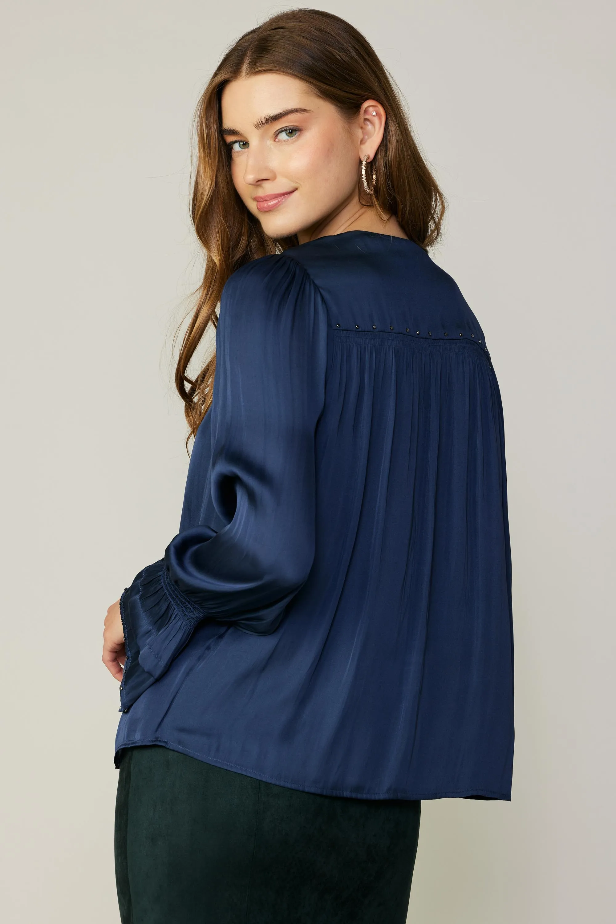 Layered Cuff Blouse