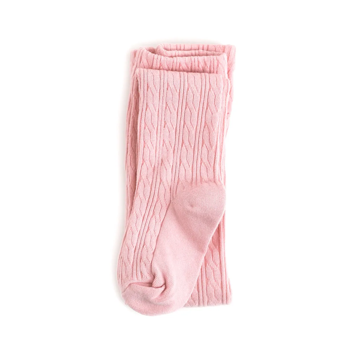 Little Stocking Co. Cable Knit Tights - Quartz Pink