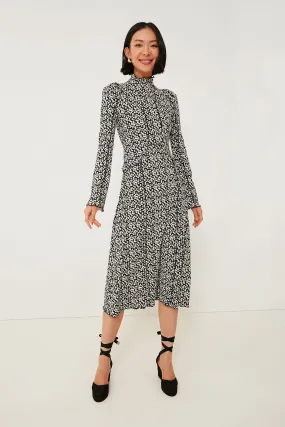 Multi Della Print Long Sleeve Dress