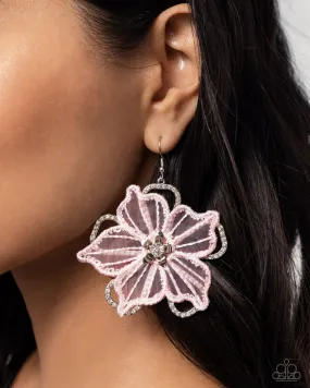 Paparazzi Earring ~ Refined Recognition - Pink