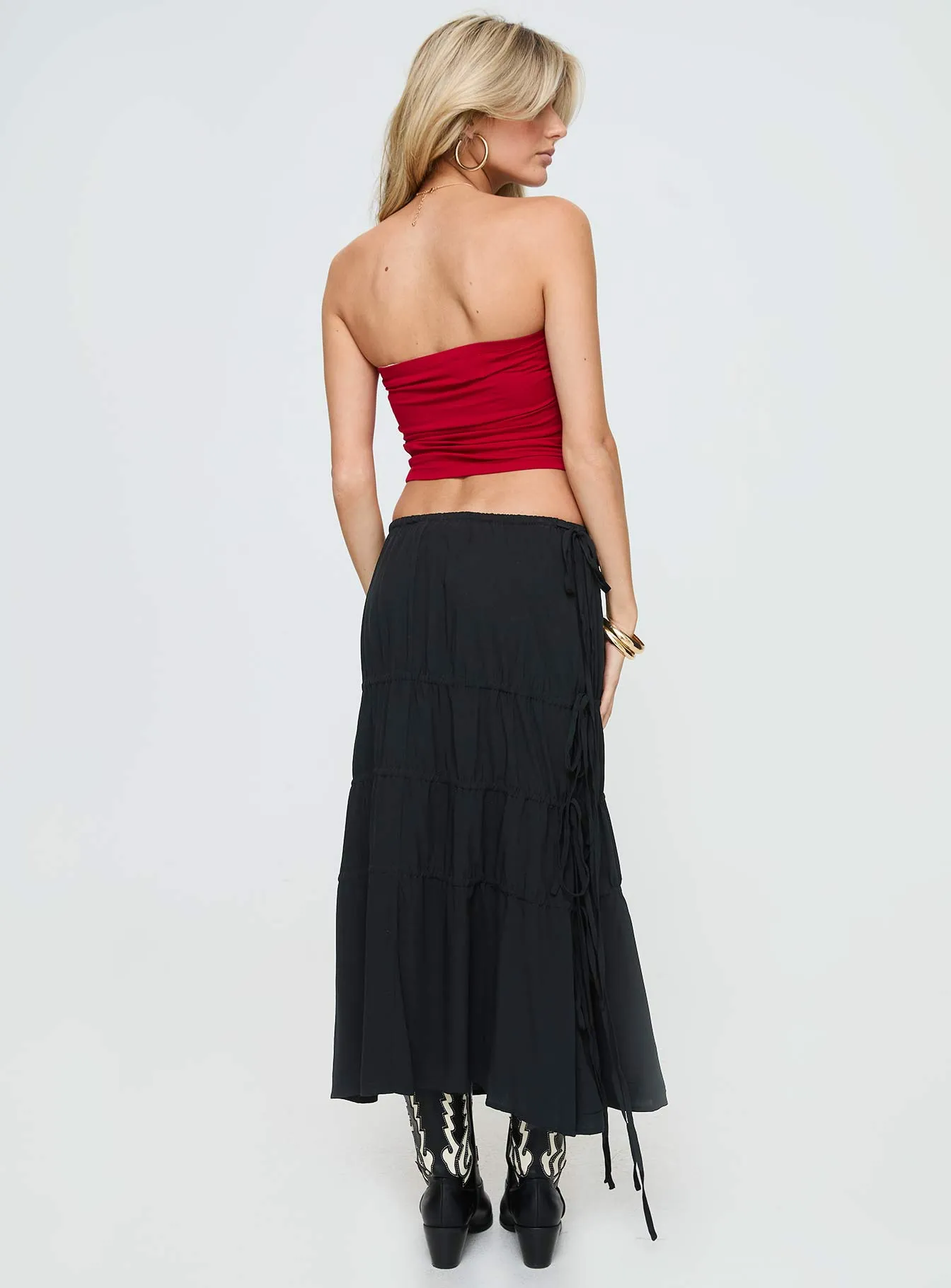 Perky Maxi Skirt Black