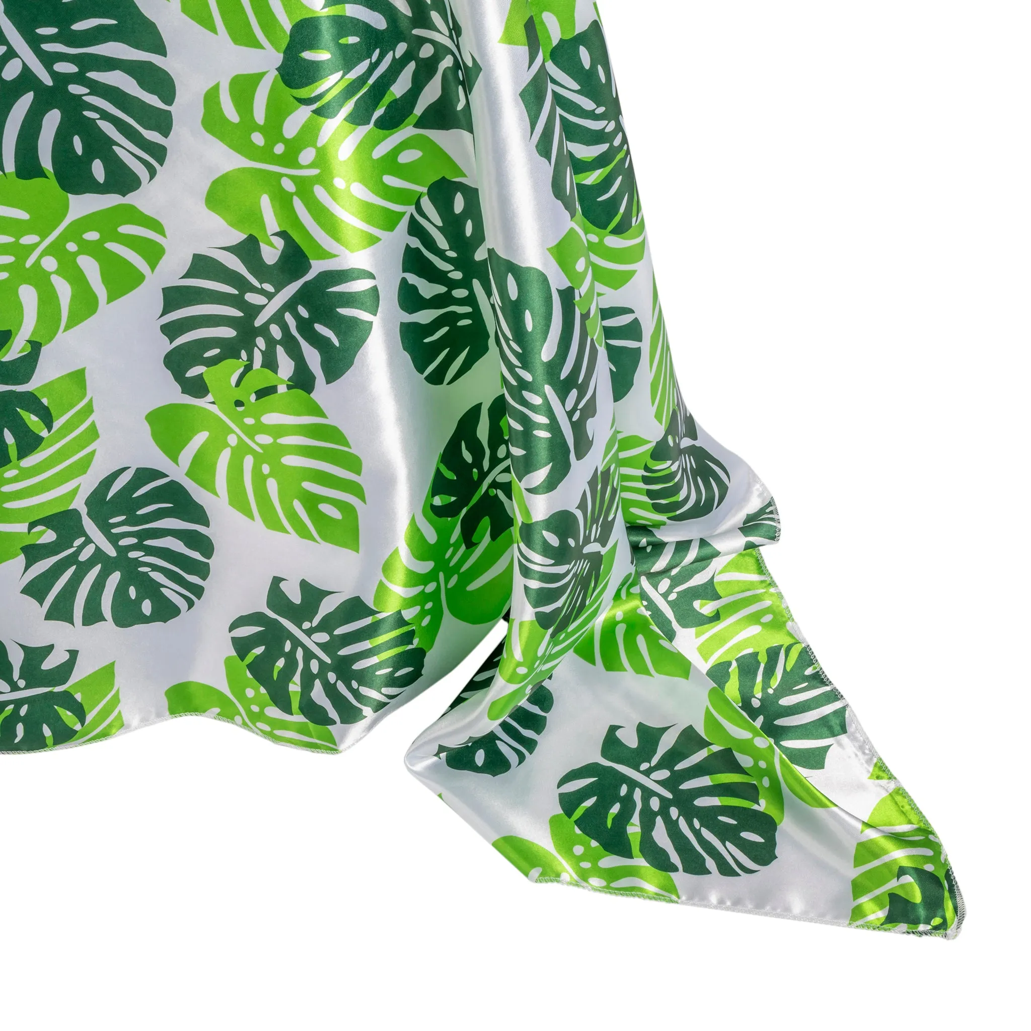 Satin Rectangular 90"x156" Tablecloth - Tropical Palm Leaf