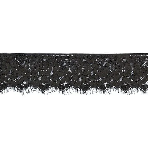 Shots - Ouch Black and White Lace Eye Mask with Elastic Straps (Black)