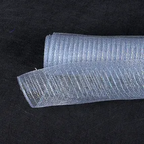 Silver - Deco Mesh Wrap Metallic Stripes ( 10 Inch x 10 Yards )