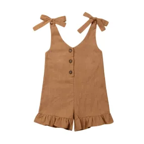 Solid Boho Toddler Romper