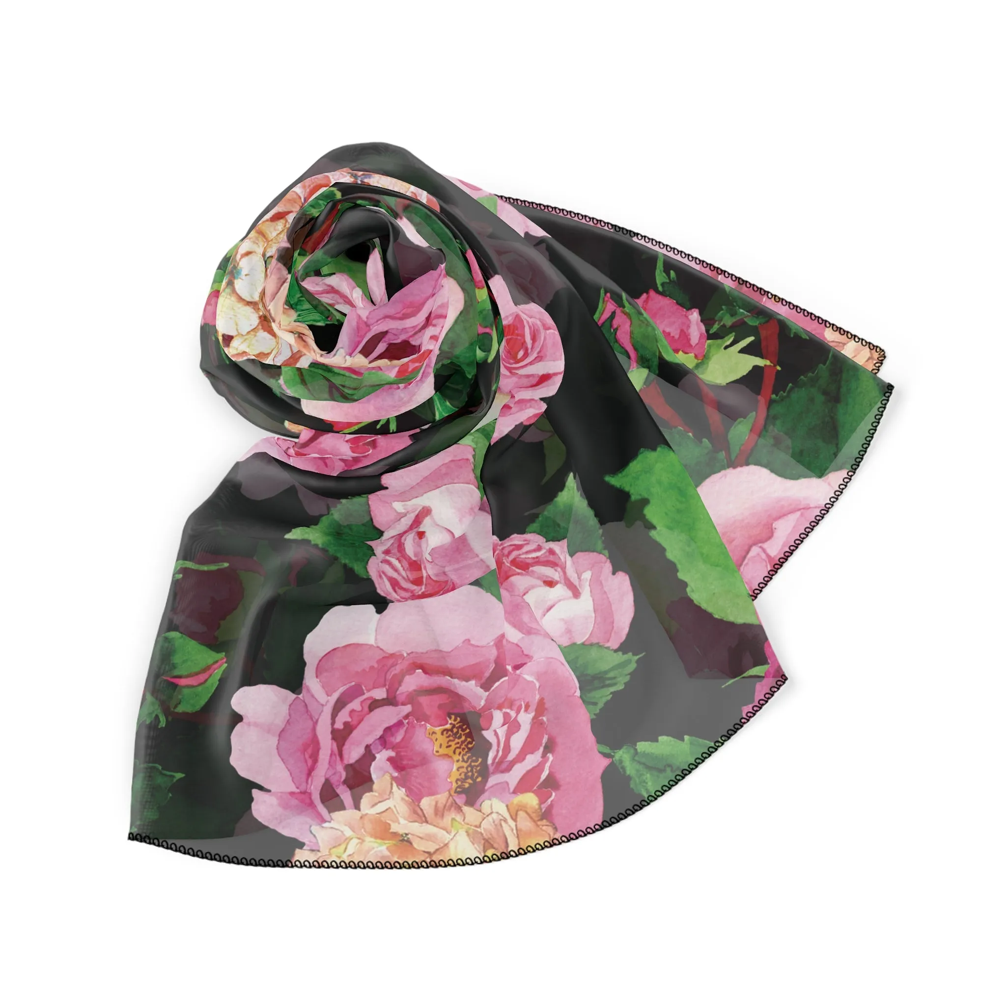 Sweet Wendie Floral Chiffon Scarf