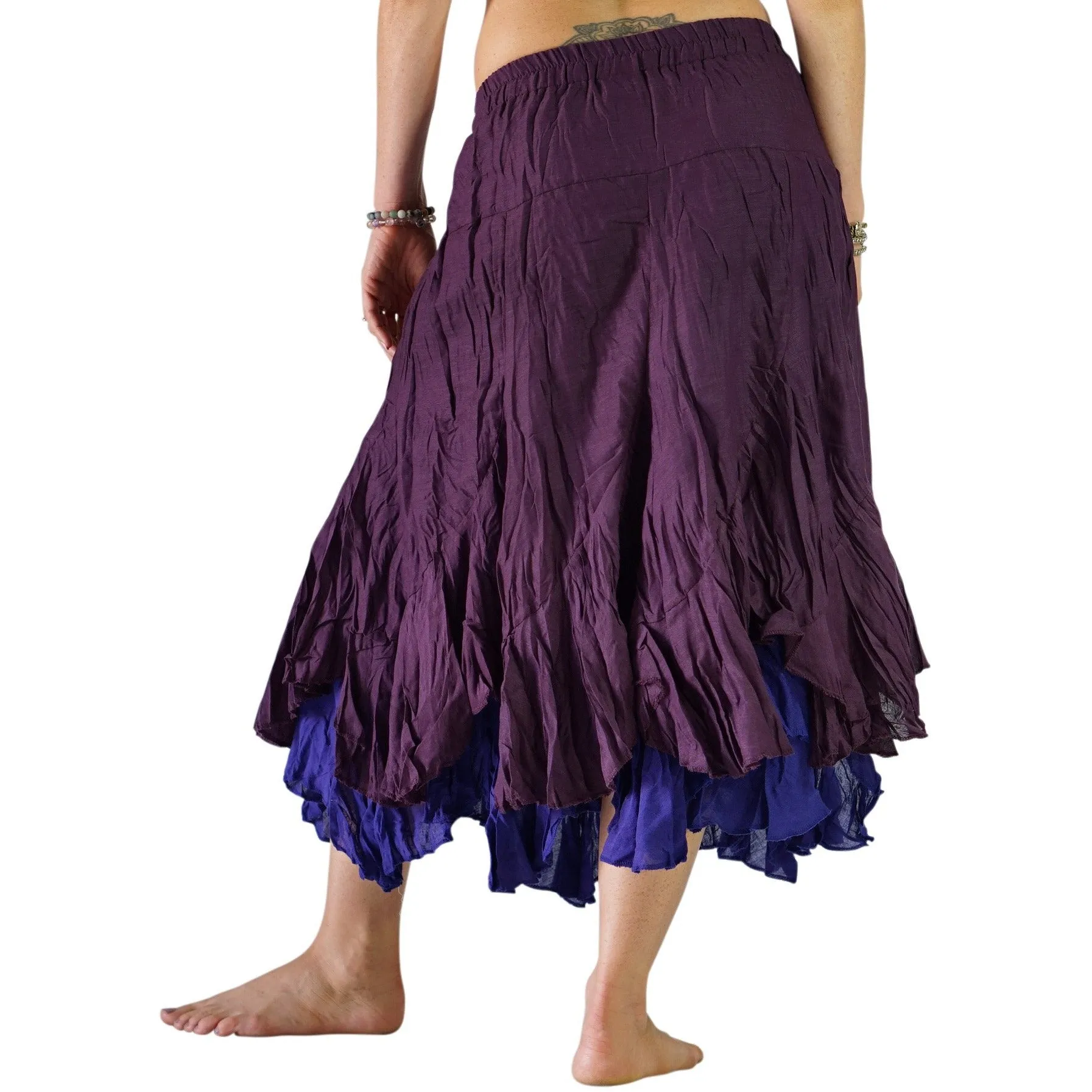 'Two Layer' Renaissance Skirt - Dark Purples