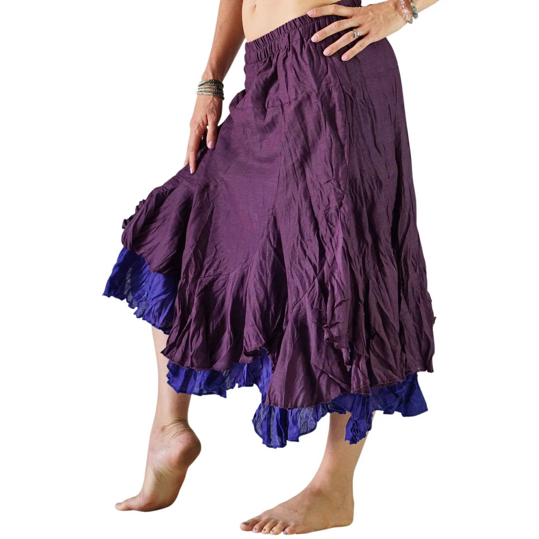 'Two Layer' Renaissance Skirt - Dark Purples